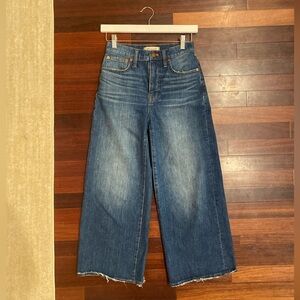 Madewell, “wide-leg crop” jean, size 24, gently worn, like new